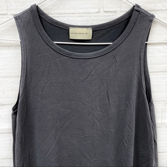 Enough About Me Black Sleeveless Shirt Size Small - Picture 4 of 6